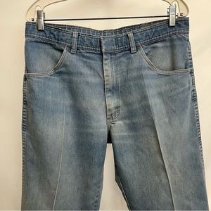 Wrangler size 34 - light wash cowboy - jeans - vintage 90s - pressed - slacks